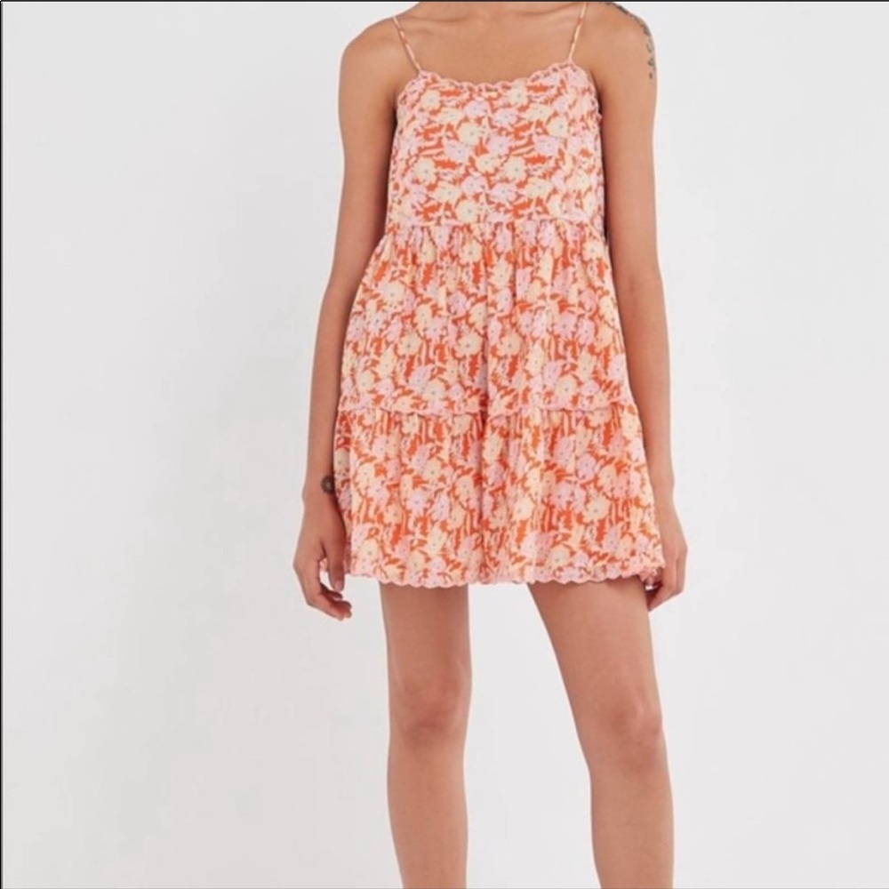 Urban Outfitters Hanna Pink Floral Mini Dress